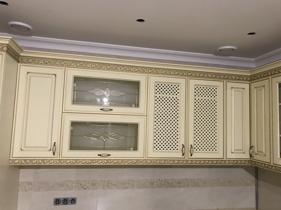 Белый кухонный гарнитур-Кухня МДФ в эмали «Модель 487»-фото5