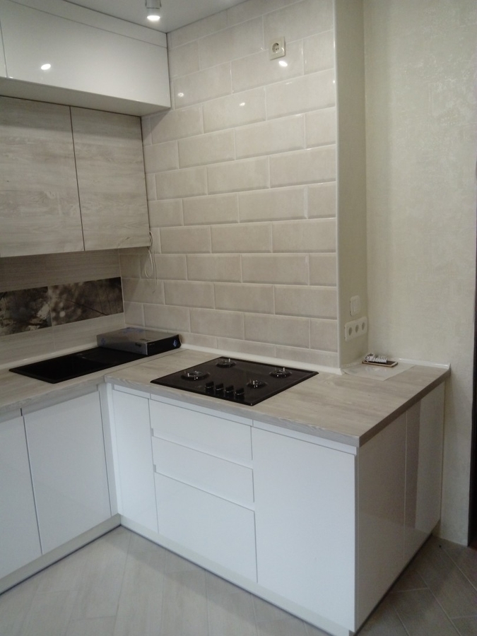 Белый кухонный гарнитур-Кухня МДФ в эмали «Модель 429»-фото4