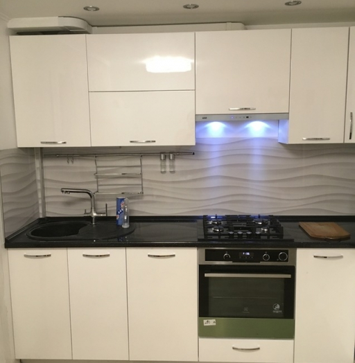 Белый кухонный гарнитур-Кухня МДФ в эмали «Модель 472»-фото11